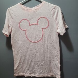 H&M Mickey Mouse Pink T Shirt XS